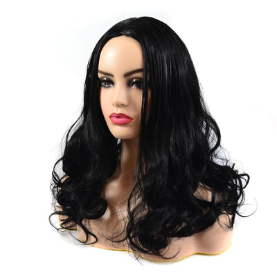Peluca Larga Ondulada con Raya al Centro - Cabello Rizado Voluminoso - Image 3