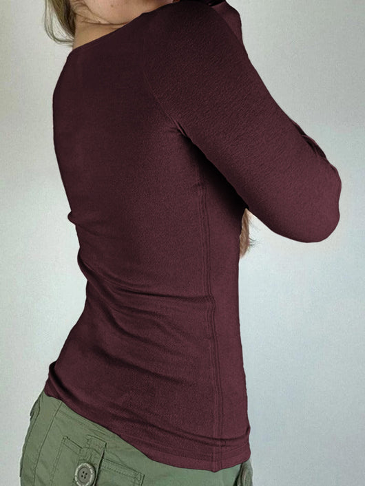 Camisa Base Clásica de Botones y Manga Larga para Mujer - Image 11