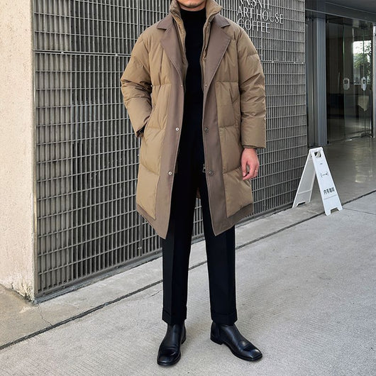 Chaqueta Acolchada Retro Estilo Dos Piezas para Hombre
