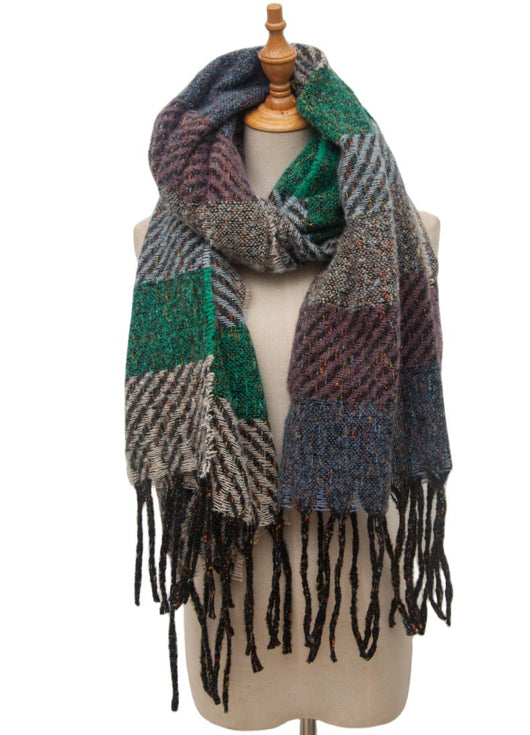 Bufanda Unisex a Rayas con Borlas - Cuello Cálido Europeo y Americano - Image 15