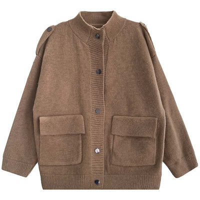 Cardigan Tejido Holgado para Mujer - Saco Suéter Abotonable - Image 5