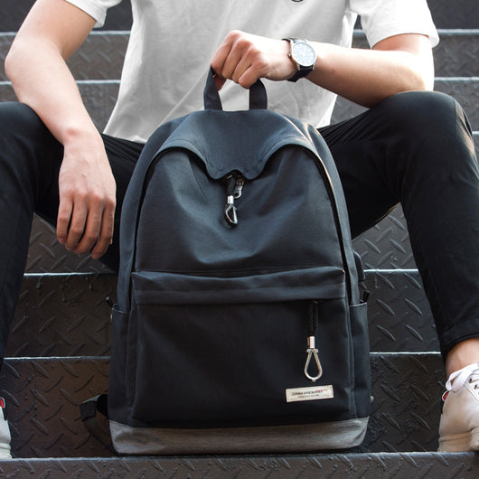 Mochila de Viaje Casual Coreana de Lona para Hombre - Image 4