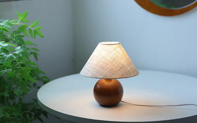 Lámpara de Mesa Mesita de Noche en Lino y Madera Maciza - Image 20
