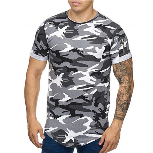 Playera Hombre Degradado Camuflaje - Camiseta Casual de Manga Corta - Image 11