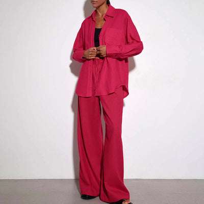 Conjunto de Pantalón Ancho y Blusa Suelta - Cintura Alta Elegante - Image 4