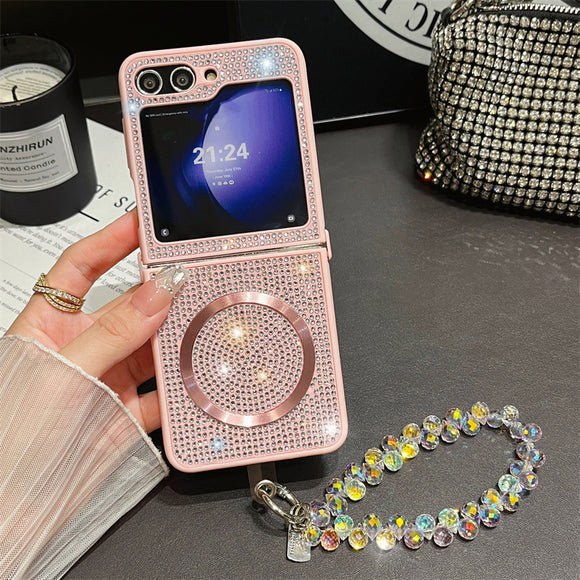 Cargador Inalámbrico Plegable con Funda Magnética y Correa de Transporte