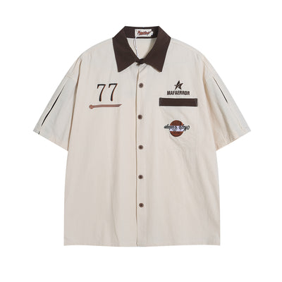 Camisa Bordada de Manga Corta Unisex - Image 2