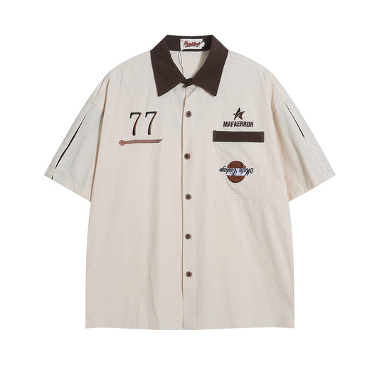 Camisa Bordada de Manga Corta Unisex - Image 2