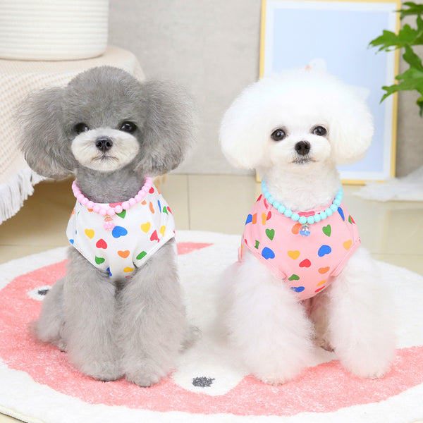 Chaleco Fresco para Perros - Diseño Colorido Melocotón Primavera Verano