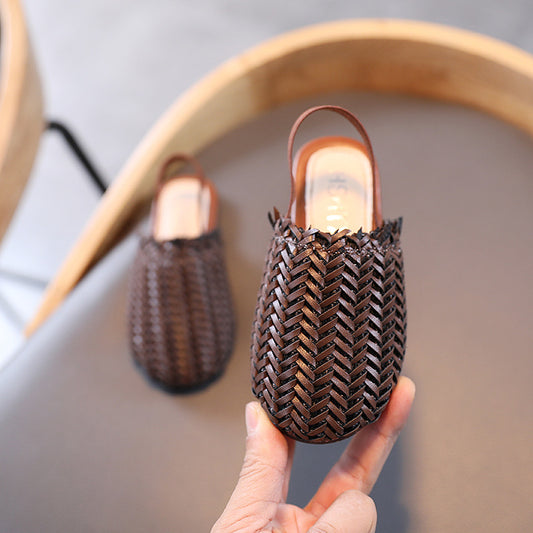 Sandalias Tejidas Retro Estilo Coreano - Comodidad Casual para Niña - Image 2