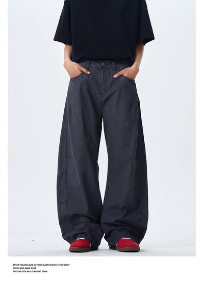 Culotes Retro Americanos Holgados con Pliegues para Hombre - Image 12