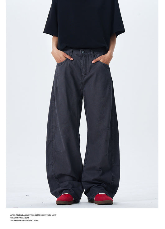 Culotes Retro Americanos Holgados con Pliegues para Hombre - Image 12
