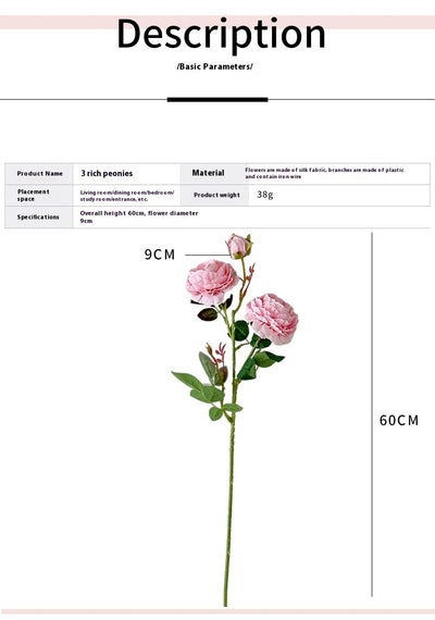 Flores Artificiales de Peonía y Rosa Premium para Decoración del Hogar - Image 21