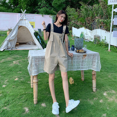 Pantalón Holgado de Cinco Puntos Estilo Dulce y Atrevido - Jumpsuit Viral - Image 10