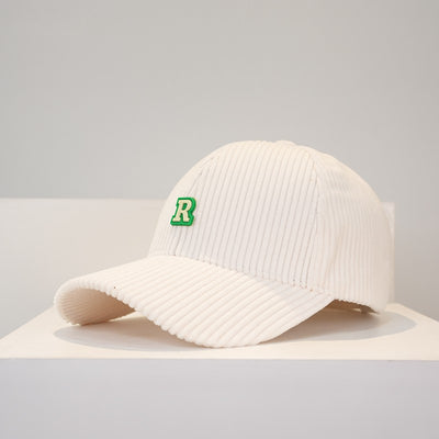 Gorra de Béisbol Corduroy con Letra R para Mujer - Image 3