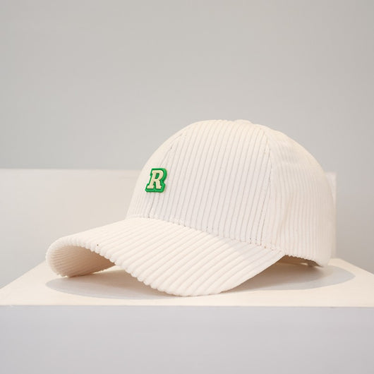 Gorra de Béisbol Corduroy con Letra R para Mujer - Image 3
