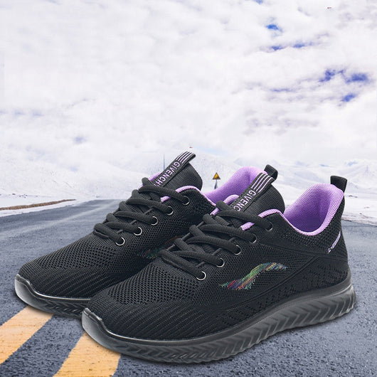 Zapatillas Running Tejidas Mujer con Suela Flexible y Amortiguación Suave - Image 11