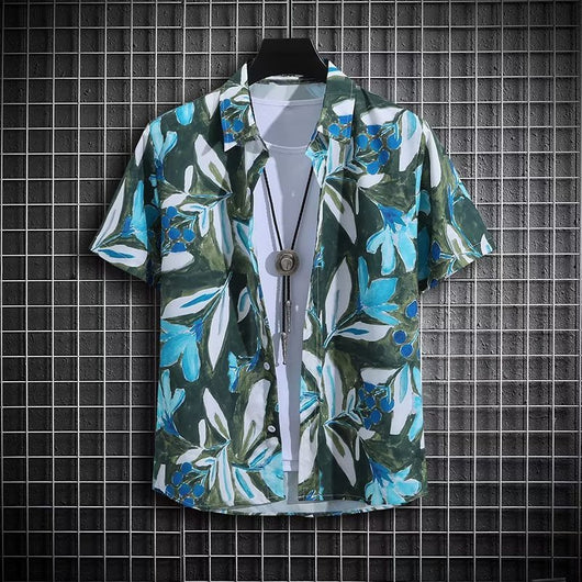 Camisa Casual Suelta de Diseño Exclusivo para Hombre Talla Grande Verano - Image 2