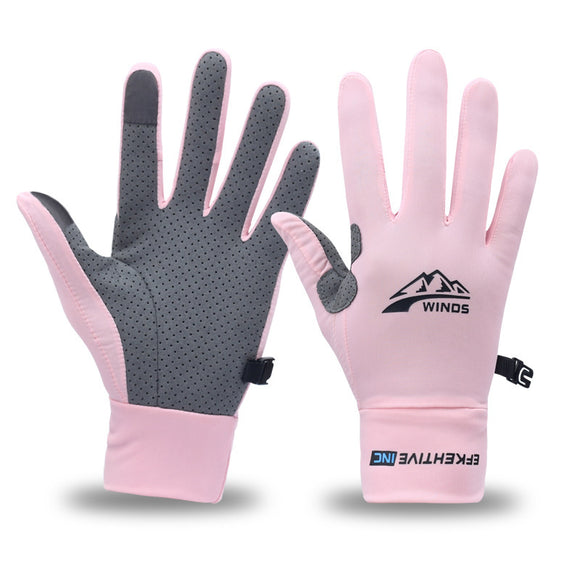 Guantes de Ciclismo Deportivos Medio Dedo Pantalla Táctil Transpirables con Protección Solar