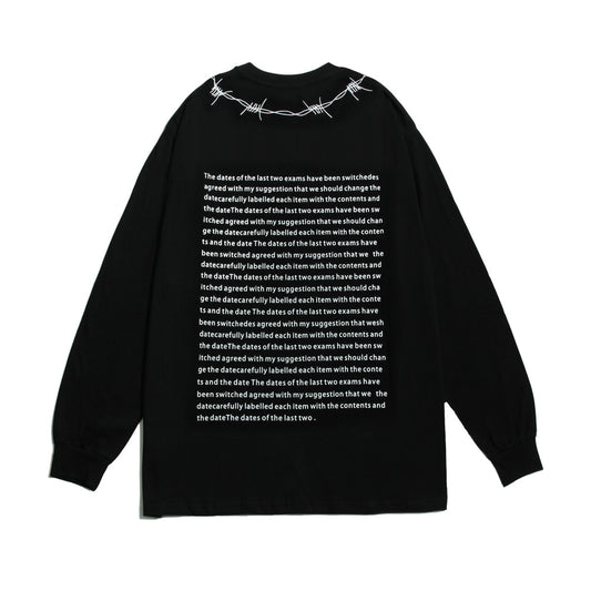 Sudadera Estampada Suelta para Hombre - Manga Larga Cuello Redondo