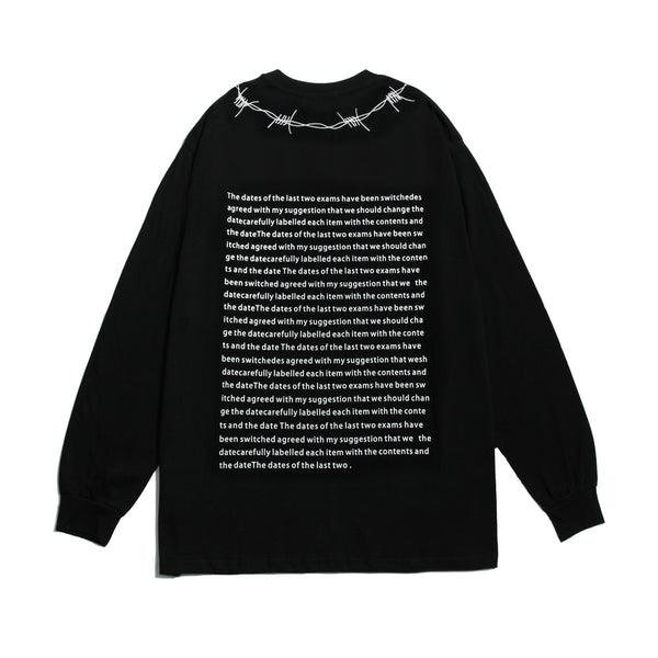 Sudadera Estampada Suelta para Hombre - Manga Larga Cuello Redondo