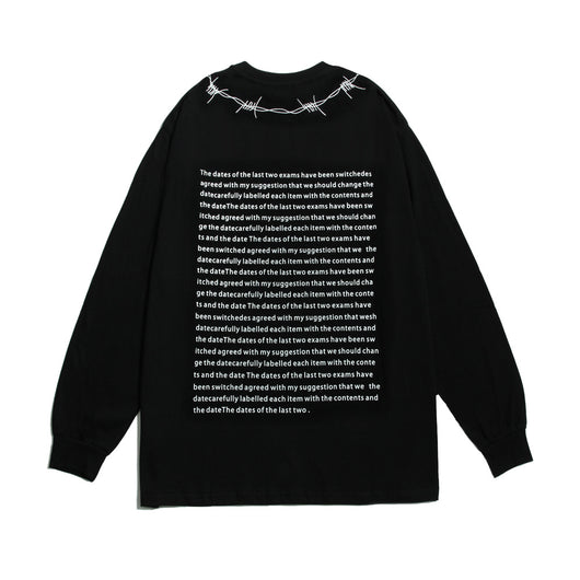 Sudadera Estampada Suelta para Hombre - Manga Larga Cuello Redondo