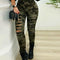Mallas Rotas Estilo Camuflaje para Mujer