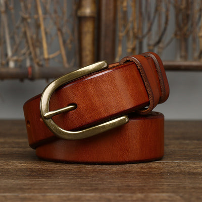 Cinturón de Moda Retro para Hombre con Hebilla de Cobre 3.3CM - Image 6