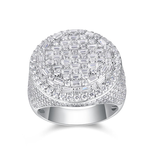 Anillo de Bodas Diamante Moissanita - Conjunto de Anillos Plateado en Plata S925 y Platino - Image 2