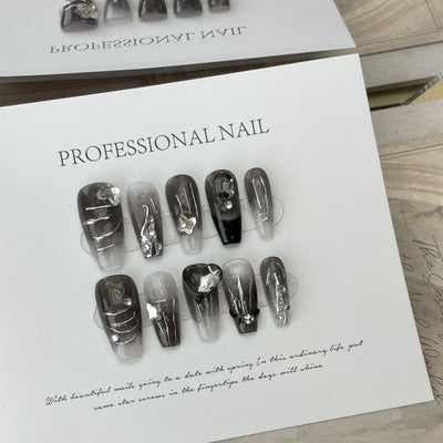 Parches de Uñas Removibles Impermeables - Diseño Hot Girl Acabado Oscuro - Image 8