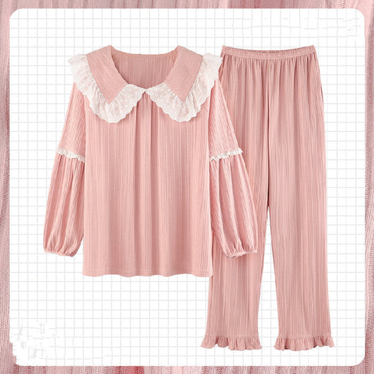 Pijamas Cómodos Estilo Coreano para Mujer - Algodón Puro Manga Larga Primavera Otoño - Image 13