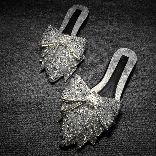 Pantuflas Elegantes para Mujer con Moño y Cristales Brillantes - Image 15