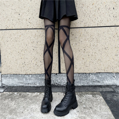 Calcetines Romper con Lazo Cruzado de Color Liso para Mujer - Image 8