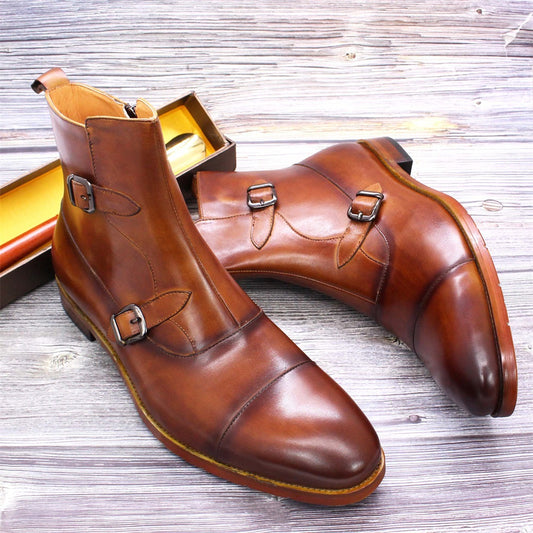 Botas Altas de Cuero para Hombre con Suela Articulada - Image 2