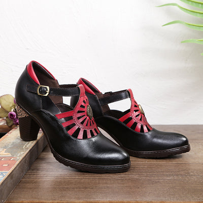Zapatos de Tacón Alto Puntiagudo con Detalles Calados para Mujer - Image 6