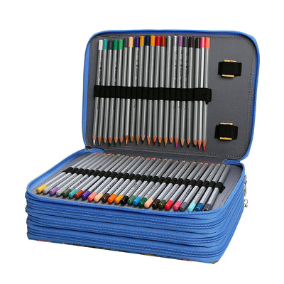 Estuche Organizador de Lápices Multicolor con 4 Compartimentos y Cierre - Image 5