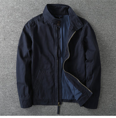 Chaqueta Abrigo Doble Cuello Alto Color Sólido para Hombre - Image 3
