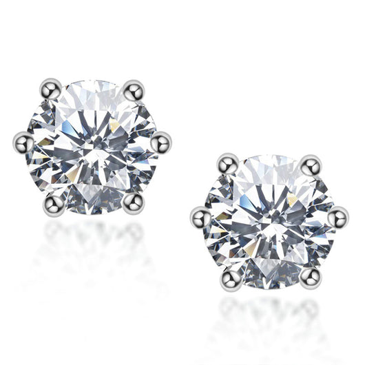 Aretes de Plata Esterlina con Moissanita - Diseño Clásico de Seis Puntas - Image 8