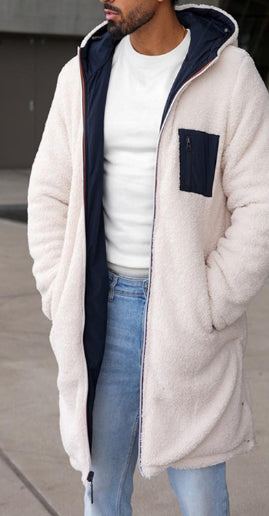 Abrigo Impermeable Reversible con Capucha y Cierre Doble para Hombre - Image 12