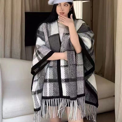Bufanda Elegante con Flecos para Invierno - Complemento Versátil para Mujer - Image 7