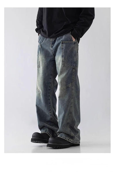 Jeans Rectos de Pierna Ancha y Corte Holgado para Hombre - Image 11