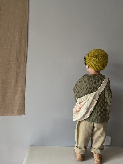 Suéter Infantil Retro con Patrón de Trenza Tejido - Image 21