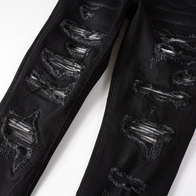 Jeans Slim Fit Elásticos con Detalles Rotos para Hombre - Image 3