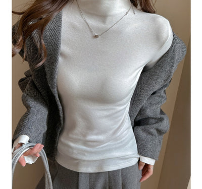 Blusa Base Cuello Semialto Manga Larga para Mujer - Image 14