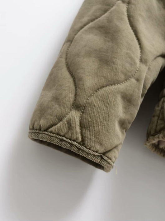 Abrigo de Algodón Liso para Otoño-Invierno con Cordones Ajustables - Image 20