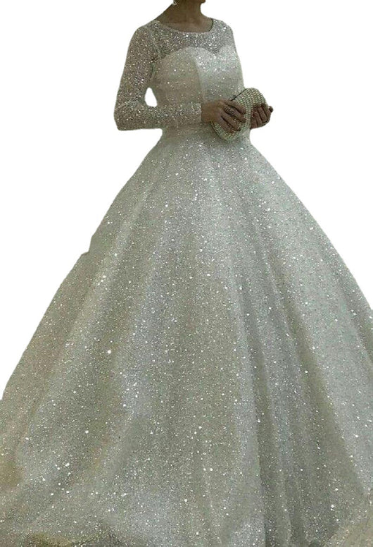 Vestido de Novia Talla Grande con Falda Tul Adelgazante y Cola - Image 5