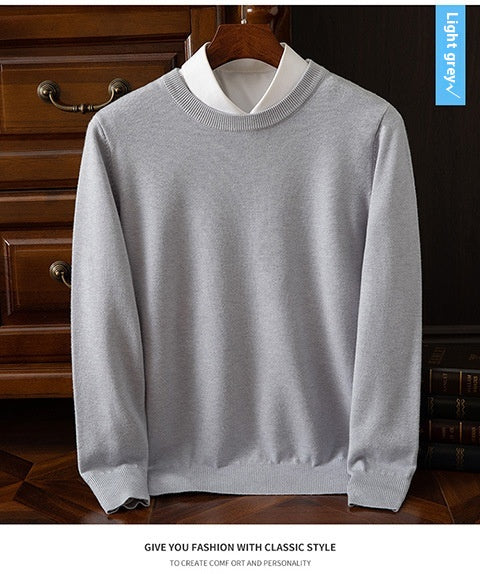 Suéter Holgado de Cuello Redondo para Hombre - Manga Larga Casual y Profesional - Image 35