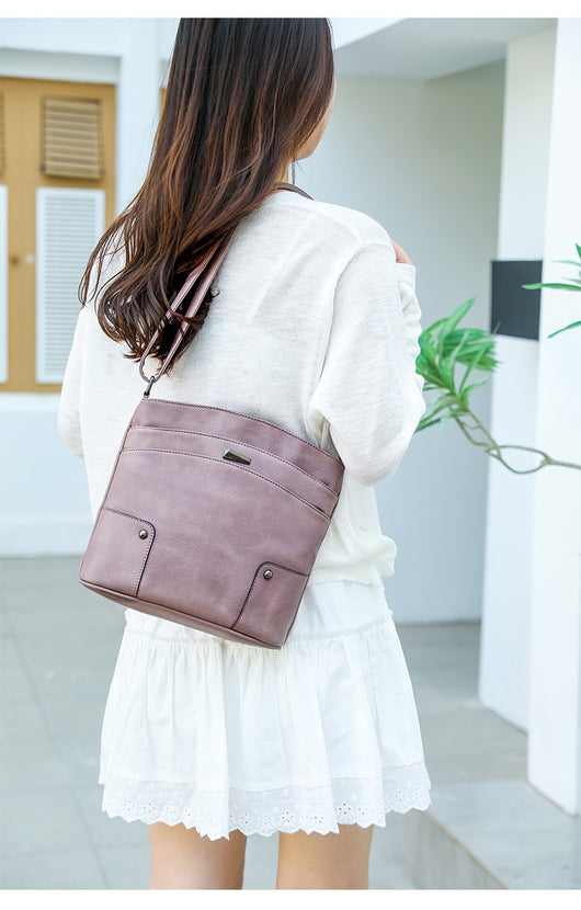 Bolso Bandolera Retro Multicapa PU - Diseño Minimalista de Alto Nivel - Image 14