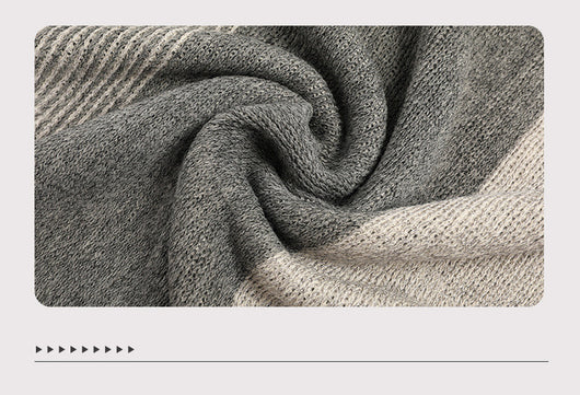 Poncho Suéter Abrigo con Contraste de Colores - Image 19