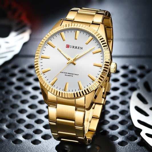 Reloj Empresarial Impermeable para Hombre con Correa de Pasador